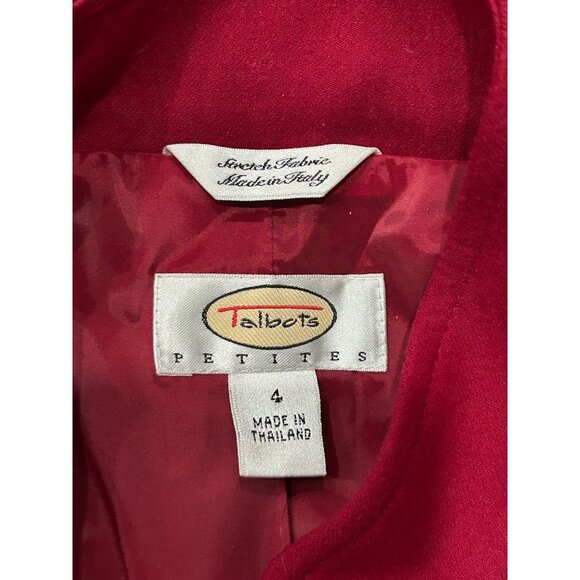 Talbots Womens Wool Blend Military Style Jacket Button Front Size 4 Petite - Picture 5 of 9